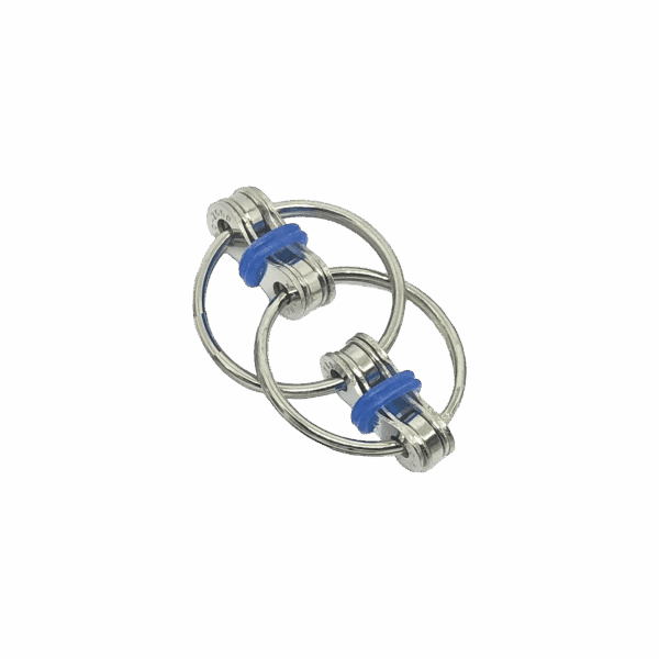 Fidgi-Flip Fiddle Toy with blue bands