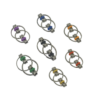 7 Fidgi-Flip Fiddle Toy each with different colour bands