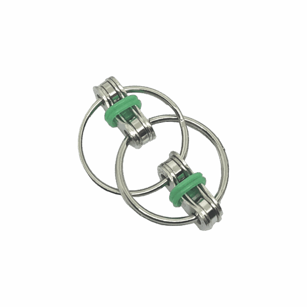 Fidgi-Flip Fiddle Toy with green bands