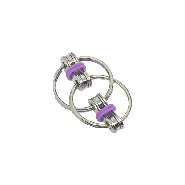Fidgi-Flip Fiddle Toy with purple bands