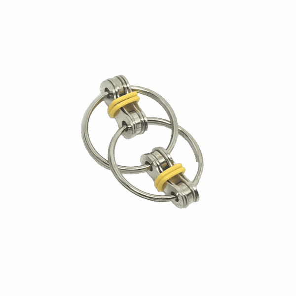 Fidgi-Flip Fiddle Toy with yellow bands