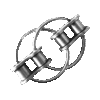 Large Fidgi-Flip Fiddle toy made from motorbike chains and keyrings