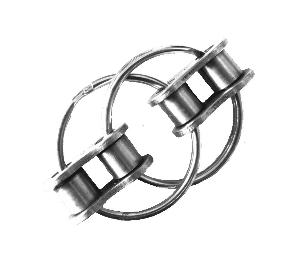 Large Fidgi-Flip Fiddle toy made from motorbike chains and keyrings