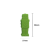 Green robot pencil topper chew with measurements
