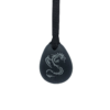 Grey dragon chew necklace on plain black lanyard, perfect for sensory needs