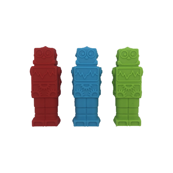 Mixed pack of Robot pencil topper chews in 3 colours