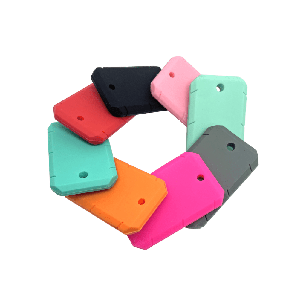 8 colour chewy taggles pendants in a circle