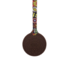 Brown Biscuit Chew Necklace with superhero lanyard, ideal for sensory needs