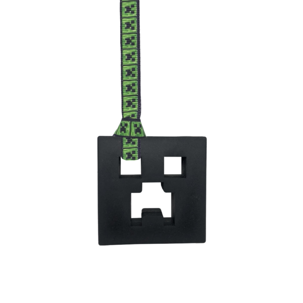 Black chewy creeper necklace with creeper lanyard