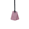 Marble pink dog tag chew necklace pair on black cord, perfect for those who are chewing clothes