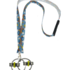 Fidgi-Flip fidget necklace with yellow bands on handmade neck lanyard
