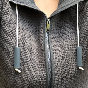 Grey Hoodie with Hoodie Chews attached