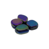 magnabobs fiddle toys, set of 4  magnetic silver stones on a purple bag