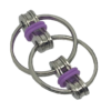 Fidgi-Flip Fiddle Toy with purple bands