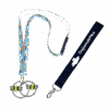 standard Fidgi-Flip fidget necklace on handmade neck lanyard with oojamabobs wrist lanyard