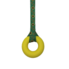 Yellow Ring Chew pendant with sunflower lanyard