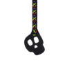 Black skull chew necklace on rainbow infinity lanyard