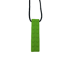 Brick chew necklace in green on black cord