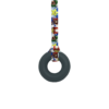 Grey chewy ring necklace with mario lanyard, perfect for those with autism