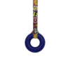 Navy ring chew necklace with superhero lanyard