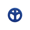 Blue chewy Peace pendant reverse face