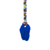 Blue Dinosaur chew necklace with hand made mario lanyard