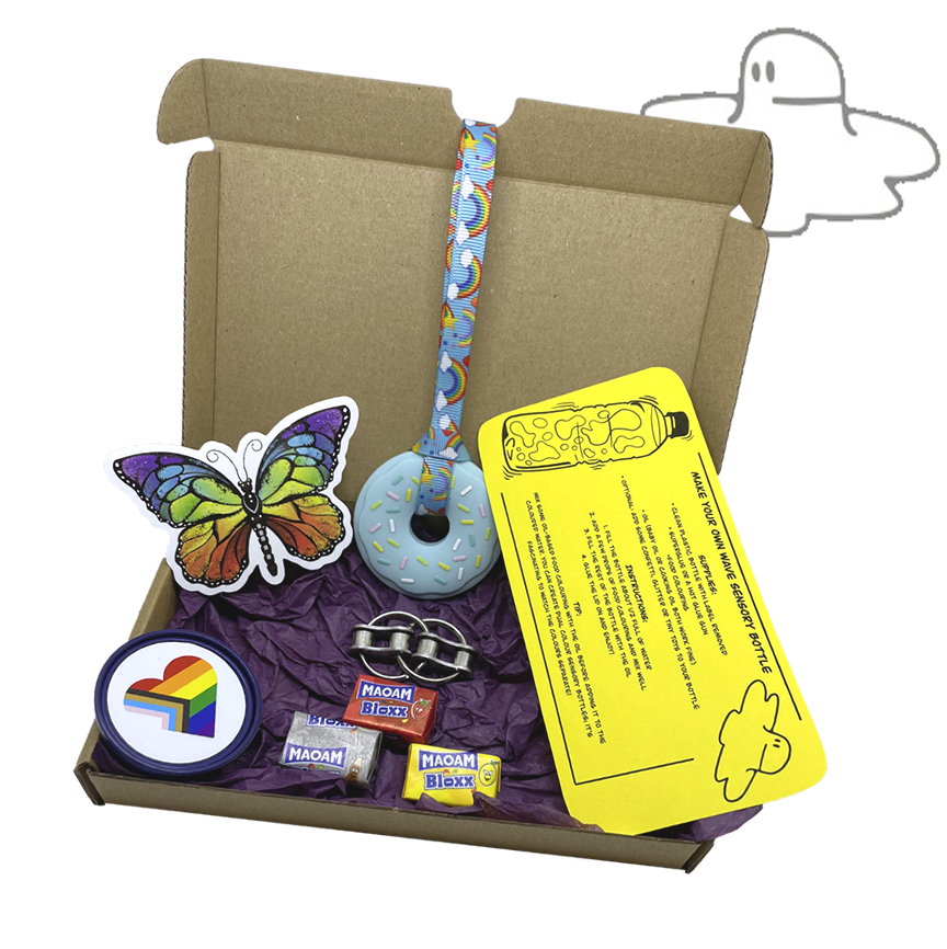 Photo of a Bright themed OojamaBox chewy jewellery subscription box