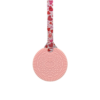 Pink Biscuit kids Chew Necklace on handmade hearts lanyard