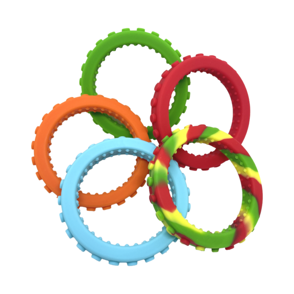 Brick bracelet chew colour range circle adhd autism sensory chew necklace
