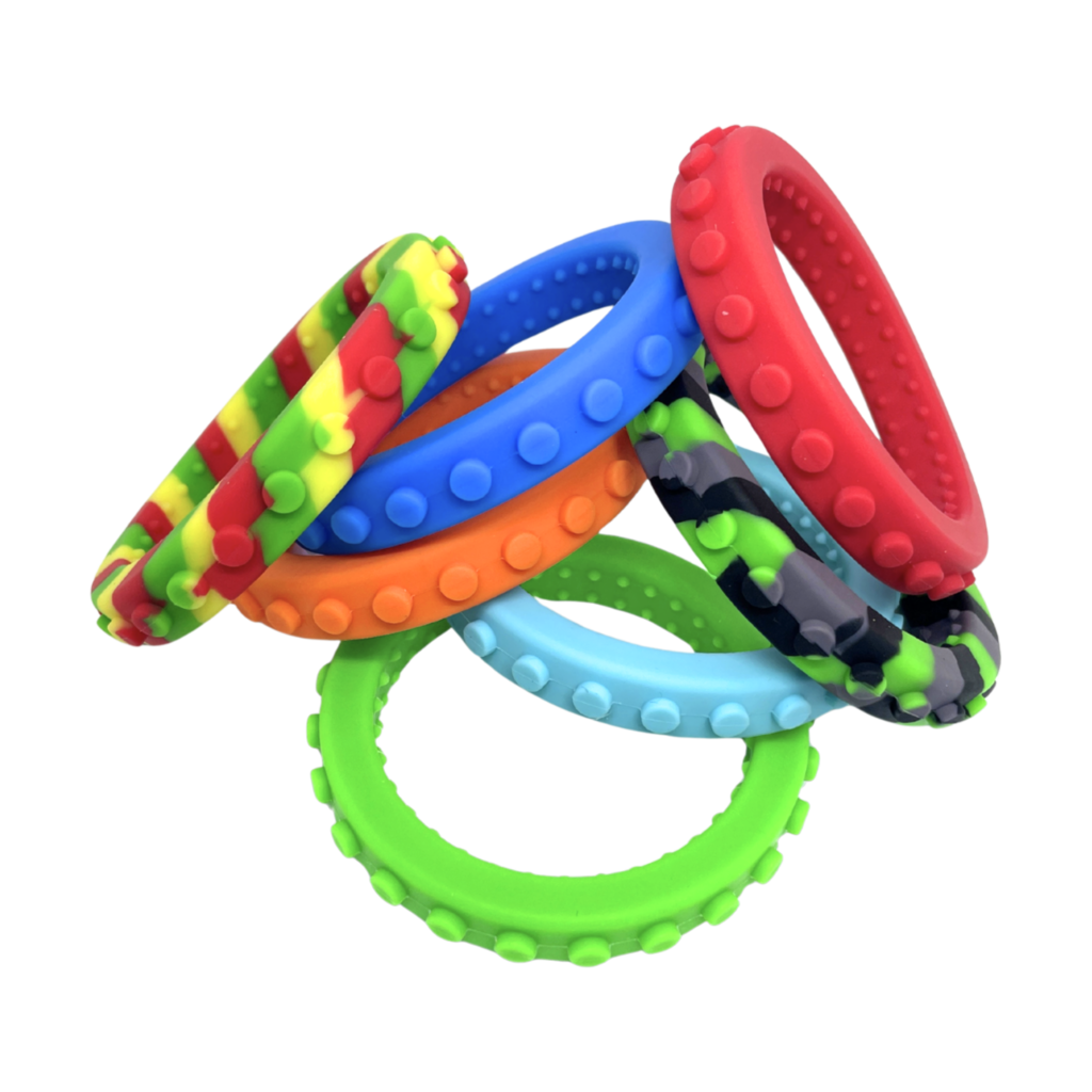 Brick chew bracelets colour range pile adhd autism sensory chew necklace