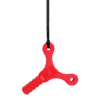 Chonka chews Y tube red sensory chew on black cord, ideal for autistic kids