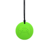 Green Gamer sensory chew necklace on black cord