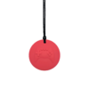 Red Gamer sensory chew necklace on black cord