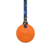 Orange Gamer sensory chew necklace on a black stars lanyard