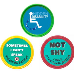 hidden disability pop badge range selective situational mutism