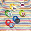 Pop badges funky designs rainbow top