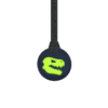 black-green Jurassic dinosaur sensory chew with plain black lanyard