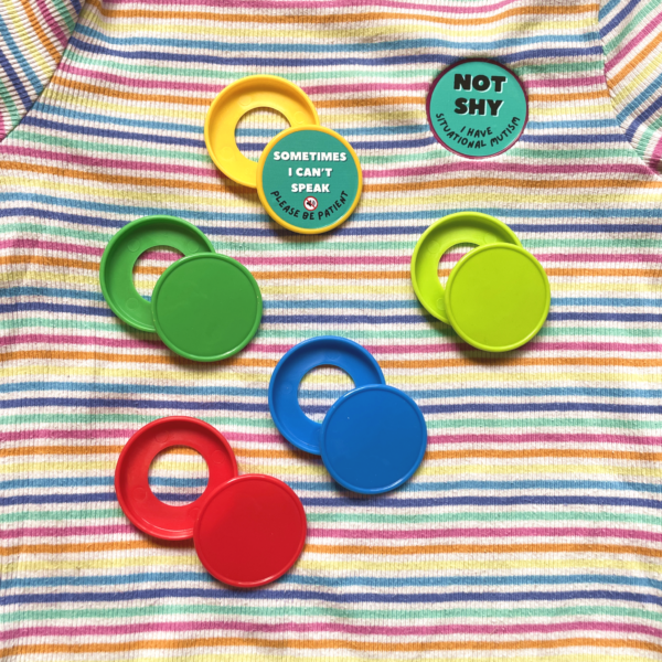 hidden disability sticker pop badge rainbow top colour range open badges