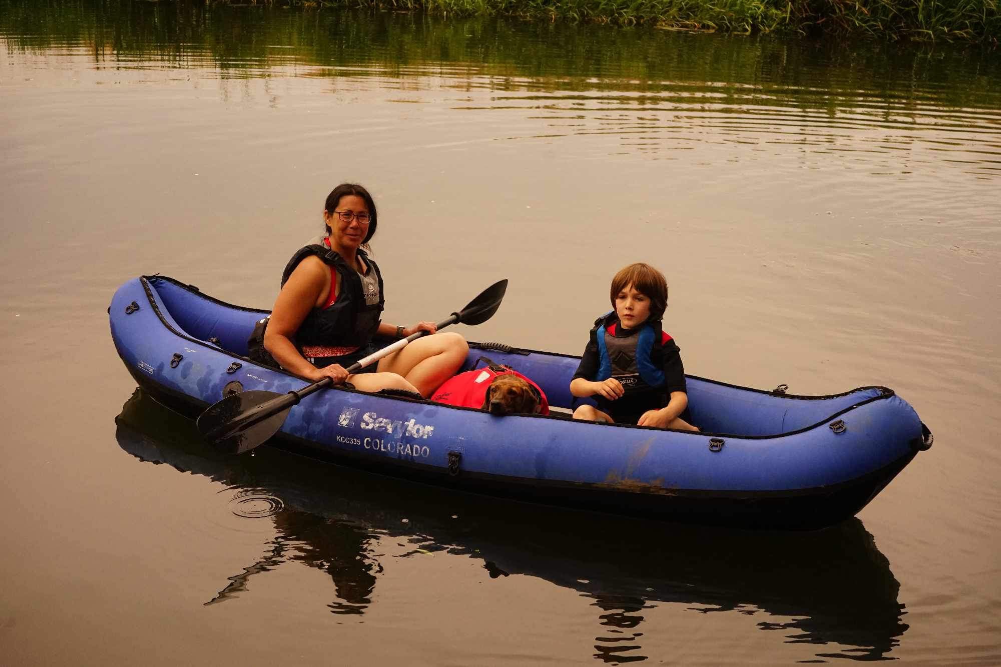 chronic illness summer canoeing dog river