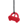 Red car chew necklace black cord oojamabobs