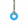 Blue ring sensory chew necklace with diggers lanyard
