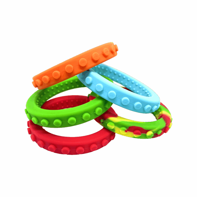 Brick chew bracelets colour range pile adhd autism sensory chew necklace