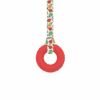 Red ring sensory chew necklace with ladybirds lanyard