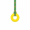 Yellow ring sensory chew necklace with sunflowers lanyard