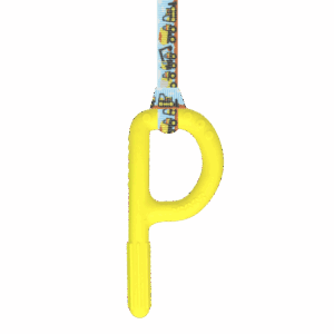 yellow choodle chew necklace diggers lanyard