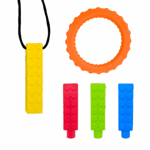 Brick chew set necklace bracelet pencil toppers